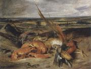 Eugene Delacroix Style life with lobster Sweden oil painting artist